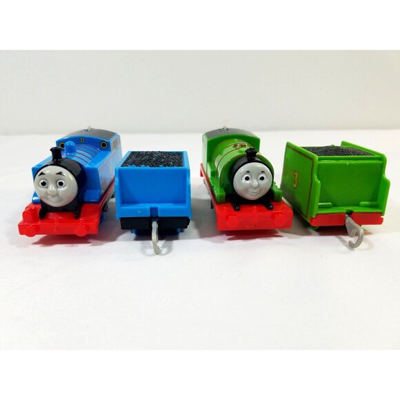 Thomas & Friends THOMAS and PERCY and Tenders Motorized Trackmaster WORKS - Picture 1 of 11